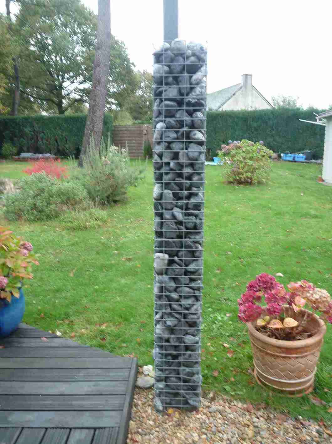 Säulen-Gabione 200x25x25 cm