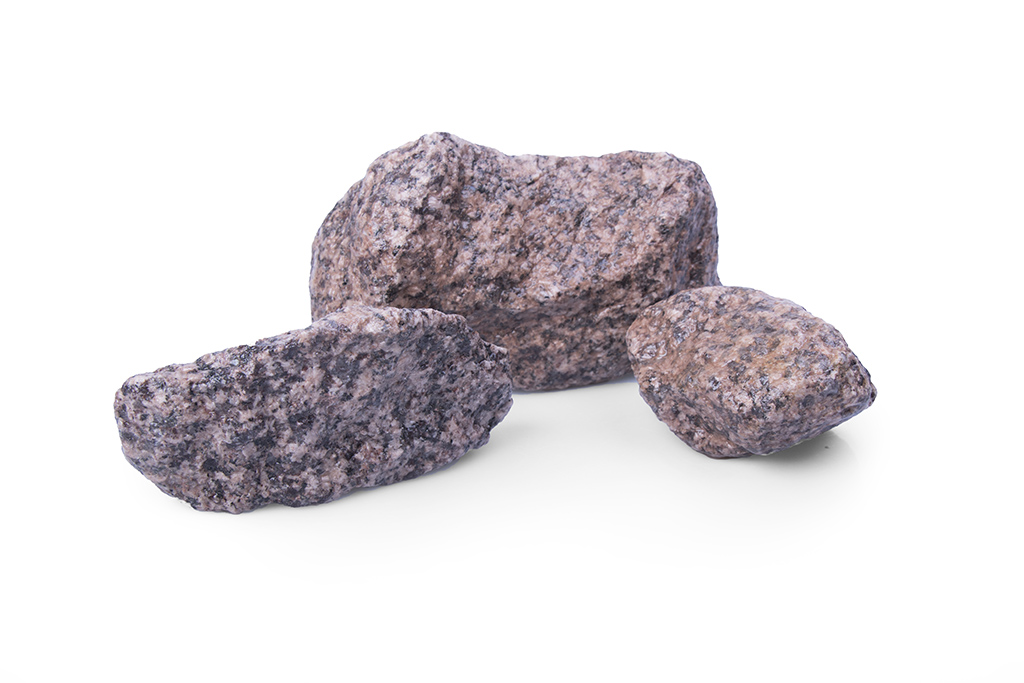 Granit rot Gabionen-Stein, 45-125 mm